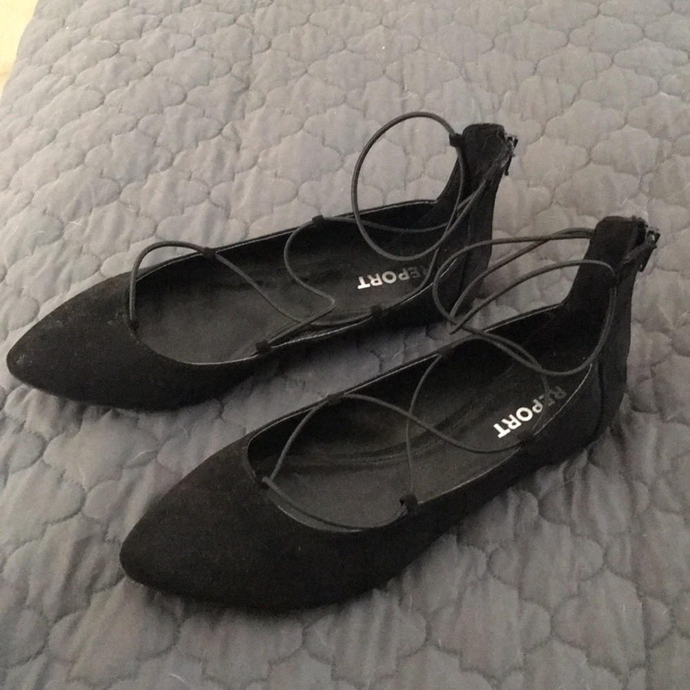 Black lace flats 91/2 women’s